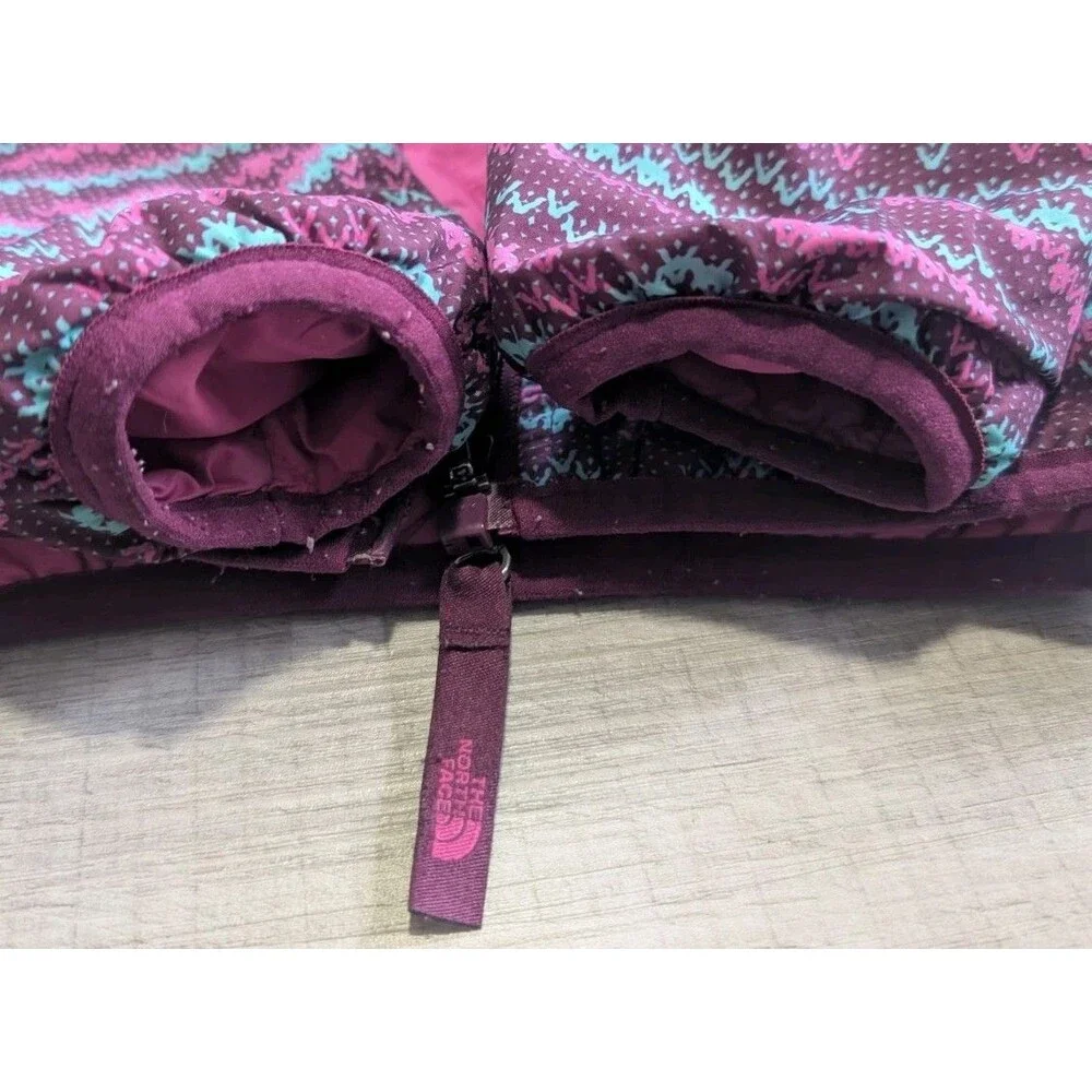 The North Face Baby Reversible Jacket Aztec Girls Sz 12-18 Months Purple